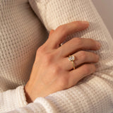 18K Madison Engagement Ring with 1.09CT Natural Antique Cushion Old Mine Diamond Engagement Ring Page Sargisson 