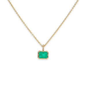 18K Collet Setting Charm with Emerald Charm Page Sargisson 