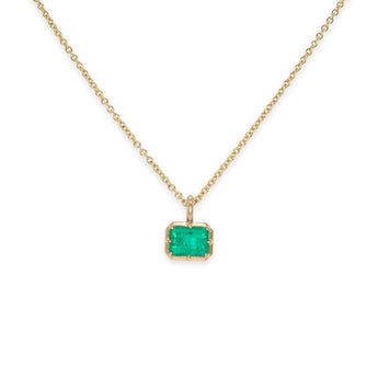 18K Collet Setting Charm with Emerald Charm Page Sargisson 