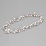 Sterling Silver Carved Round Link Chain Bracelet Bracelet Page Sargisson 