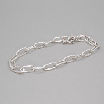 Sterling Silver Carved Small Paperclip Link Bracelet Bracelet Page Sargisson 