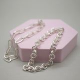 Sterling Silver Carved Small Paperclip Link Bracelet Bracelet Page Sargisson 