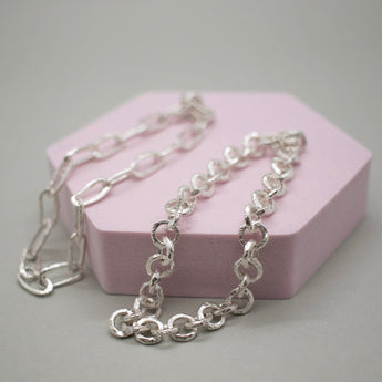 Sterling Silver Carved Small Paperclip Link Bracelet Bracelet Page Sargisson 
