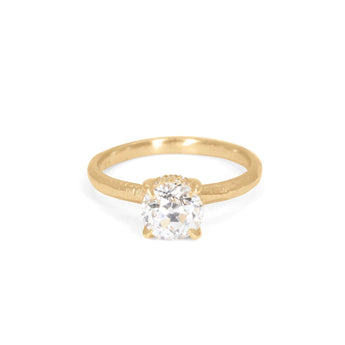 18K Hoyt Hidden Halo Engagement Ring with 1.11ct Antique Old European Diamond Engagement Ring Page Sargisson 