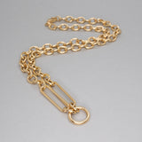 18K Charm holder Chain Large Necklace Flower 