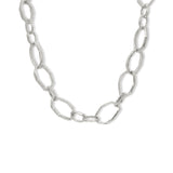 Sterling Silver Carved Large Link Necklace Necklace Page Sargisson 