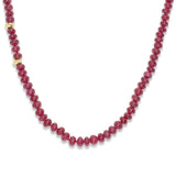 18K Carved Bead and Ruby Strand Necklace Necklaces Page Sargisson 