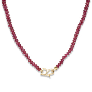 18K Carved Bead and Ruby Strand Necklace Necklaces Page Sargisson 