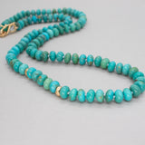 18K Carved Bead and Turquoise Strand Necklace Necklaces Page Sargisson 