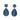 Pink City Collection - Flower Top Earrings Sophia 203 Blue 