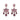 Pink City Collection - Flower Drop Earrings Hidden Sophia 203 Purple 