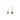 9K Gold Bezel Set Diamond Slice Single Drop Earrings Earrings RADHA GOLD 