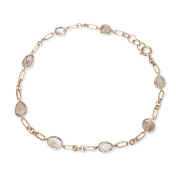 9K Gold Polki Diamond Slice Bracelet with open backs Bracelet RADHA GOLD 