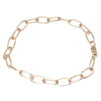 9K Gold Oval Link Charm Bracelet Chain Bracelet RADHA GOLD 