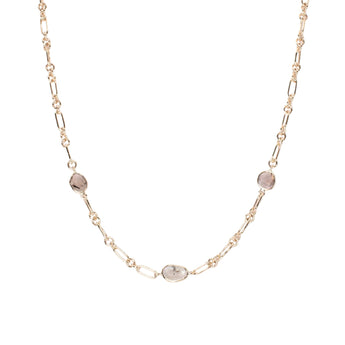 9K Gold Three Polki Diamond Slice Necklace Bracelet RADHA GOLD 