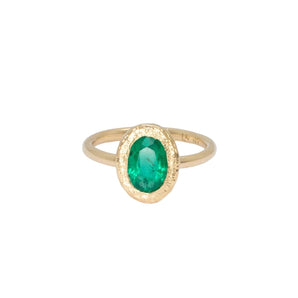 18K Gold Oval Emerald Smith Ring Ring Page Sargisson 