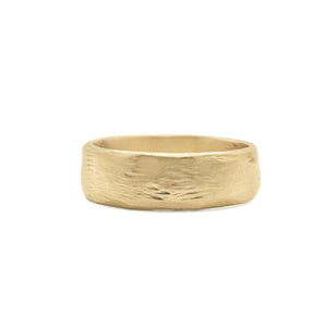 18K Textured Cigar Band - Wide wedding bands Page Sargisson 