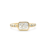 The Atlantic Engagement Ring Setting With Diamond Accent Band Engagement Ring Page Sargisson 18K Yellow Gold Radiant 