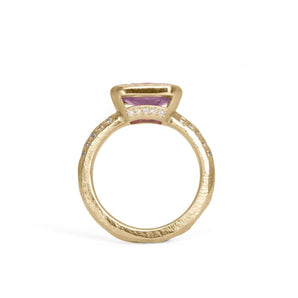 18K Atlantic Ring with Pink Sapphire and Diamonds Hidden Page Sargisson 