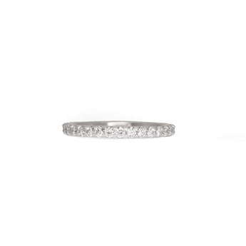 Platinum Diamond Pavé Eternity Band - 2mm Wedding Band Page Sargisson 