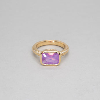 18K Atlantic Ring with Pink Sapphire and Diamonds Hidden Page Sargisson 
