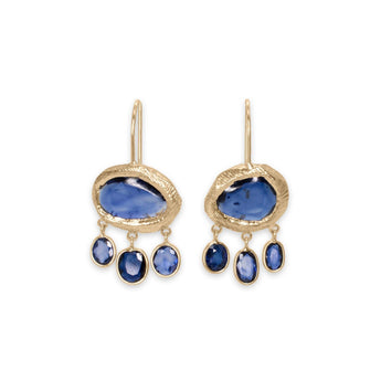 Variations Chandelier Earrings in Dark Blue Sapphire Earrings Page Sargisson 