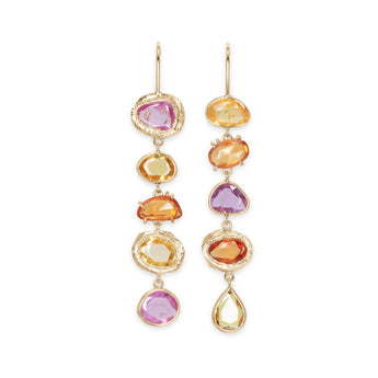 Variations 5 Drop Earrings in Sunset Sapphires Earrings Page Sargisson 