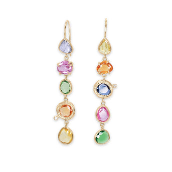 Variations 5 Drop Earrings in Rainbow with Diamonds Earrings Page Sargisson 