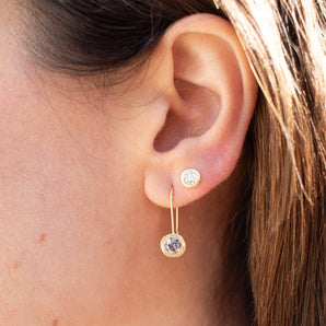 18K Smooth Martini Diamond Stud Earrings Hidden Page Sargisson 
