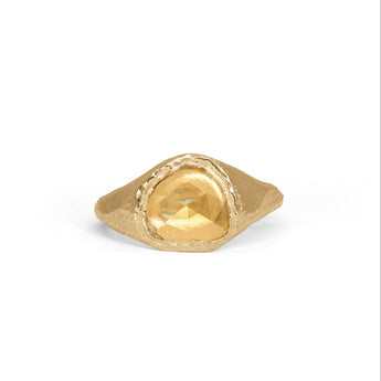 18K Signet Ring in Yellow Sapphire Rings Page Sargisson 