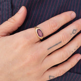 18K Signet Ring in Burgundy Sapphire Rings Page Sargisson 