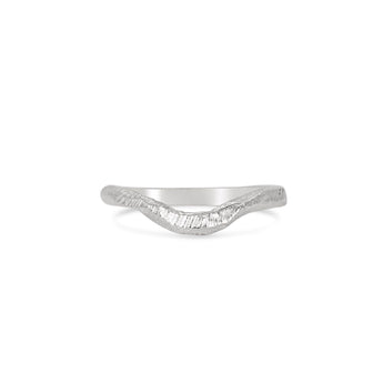 Platinum Carved Contour Band - Curved Wedding Band Page Sargisson 