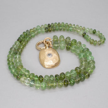 18K Cushion Diamond Tablet Necklace Necklace Page Sargisson 