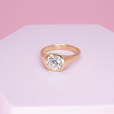 18K Carved Engagement Ring with 1.73CT Old Mine Cut Diamond Engagement Ring Page Sargisson 