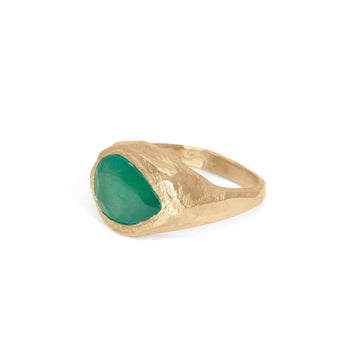 18K Signet Ring in Emerald V.3 Rings Page Sargisson 