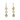18K Triple Drop Earring in Green Sapphire Earrings Page Sargisson 