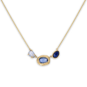 18K Triple Sapphire Necklace in Blue Sapphire necklace Page Sargisson 