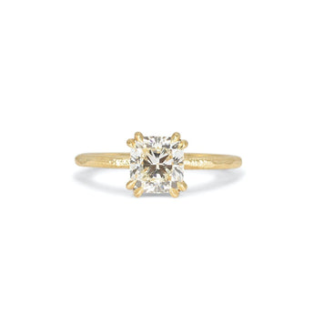 The Pacific Engagement Ring Setting with Pavé Gallery Engagement Ring Page Sargisson 18K Yellow Gold Cushion 