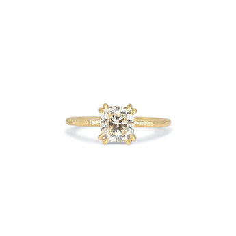 The Pacific Engagement Ring Setting with Pavé Gallery Engagement Ring Page Sargisson 18K Yellow Gold Cushion 