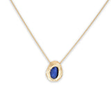 18K Freeform Slider Necklace in Dark Blue Sapphire Necklace Page Sargisson 