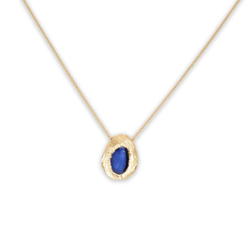 18K Freeform Slider Necklace in Dark Blue Sapphire Necklace Page Sargisson 