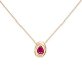 18K Freeform Slider Necklace in Ruby Necklace Page Sargisson 