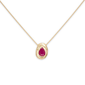 18K Freeform Slider Necklace in Ruby Necklace Page Sargisson 