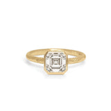 The Atlantic Engagement Ring Setting Hidden Page Sargisson 18K Yellow Gold Asscher 