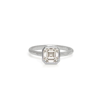 The Atlantic Engagement Ring Setting Hidden Page Sargisson Platinum Asscher 