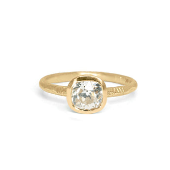 The Atlantic Engagement Ring Setting Hidden Page Sargisson 18K Yellow Gold Cushion 
