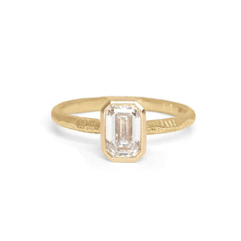 The Atlantic Engagement Ring Setting Hidden Page Sargisson 18K Yellow Gold Emerald 