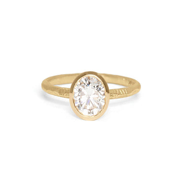 The Atlantic Engagement Ring Setting Hidden Page Sargisson 18K Yellow Gold Oval 