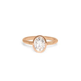 The Atlantic Engagement Ring Setting Hidden Page Sargisson 18K Rose Gold Oval 