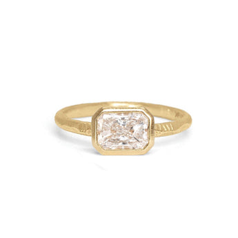 The Atlantic Engagement Ring Setting Hidden Page Sargisson 18K Yellow Gold Radiant 